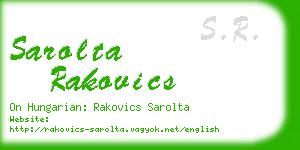 sarolta rakovics business card